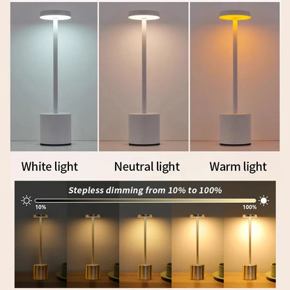 Simple Touch Sensor LED Table Lamp – Rechargeable & Elegant