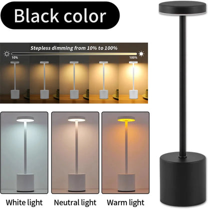 Simple Touch Sensor LED Table Lamp – Rechargeable & Elegant
